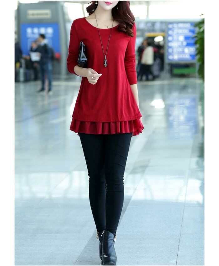 Long Sleeve Bowknot Decorated Patchwork Sweater